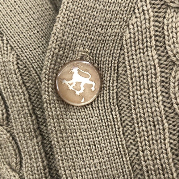 Vintage Pringle Cable Wool Grandpa Button Cardigan Sweater Mens Unisex Small - Picture 7 of 12